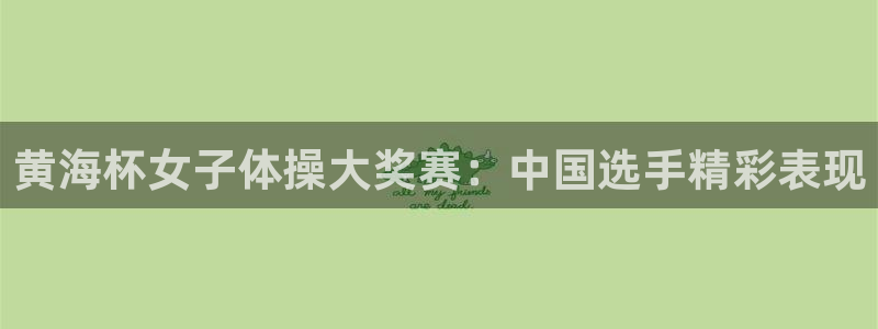 黄海杯女子体操大奖赛：中国选手精彩表现